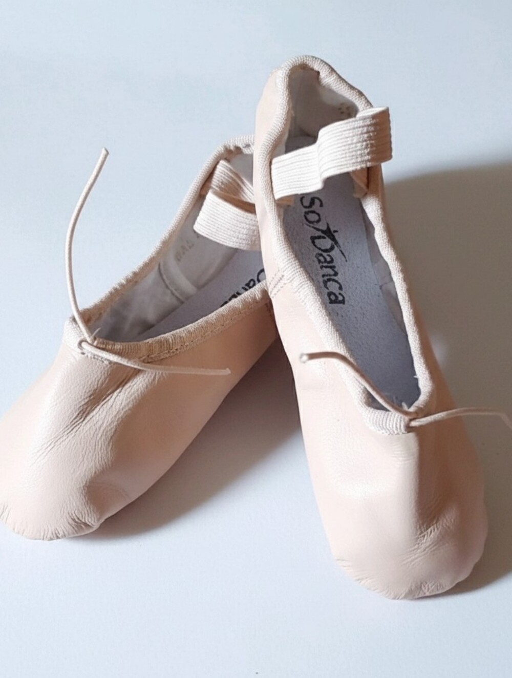 SoDanca Size 2.5 UNISEX Youth Ballet Slippers Dance Leather Pink Full Suede Sole